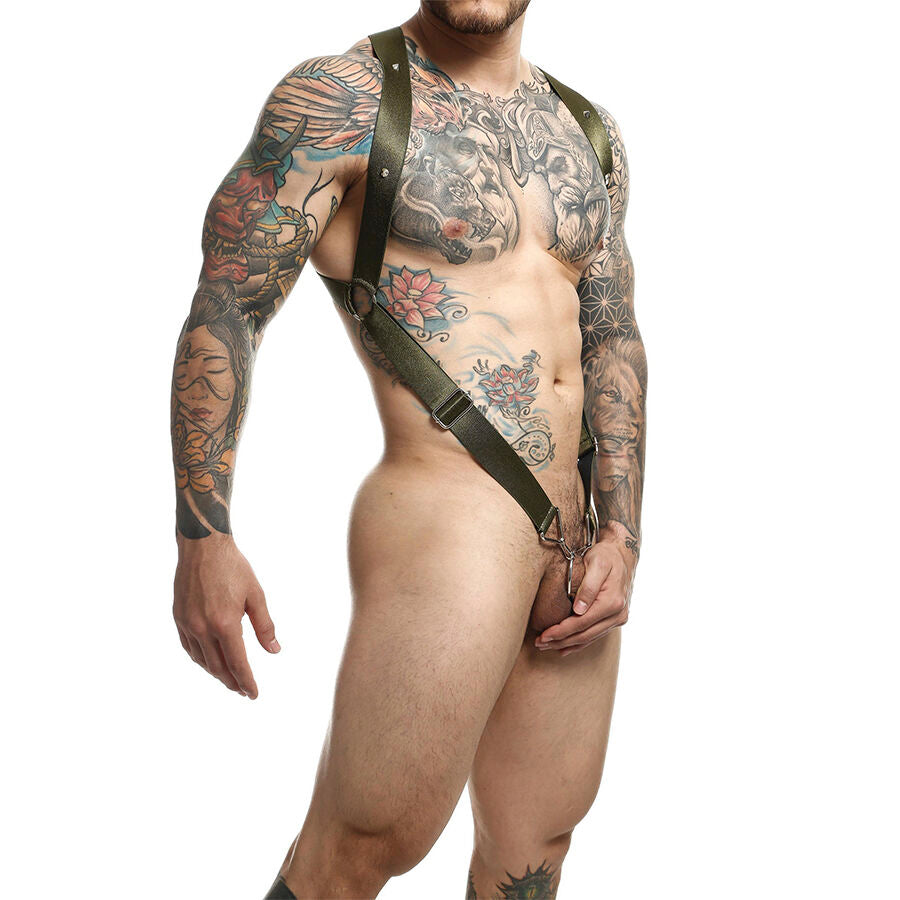 HARNESS ELASTICA CROSS BACK, SUPPORTO TOTALE, ANELLI METALLICI