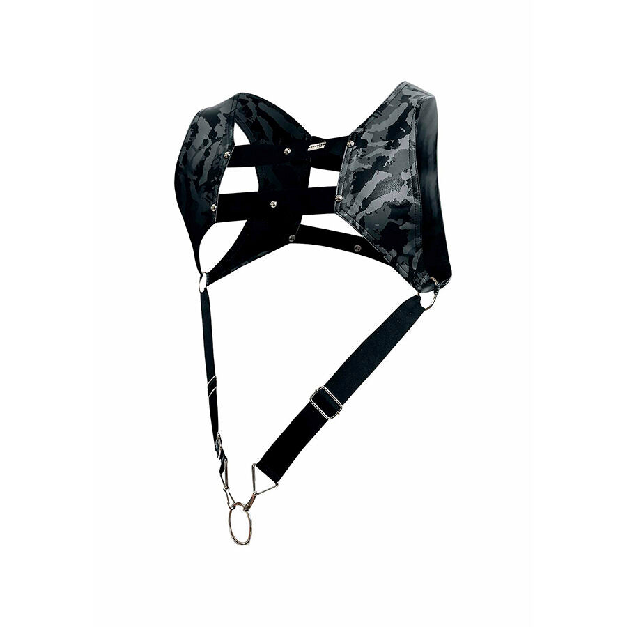 HARNESS BONDAGE CON ANELLO PENE, DESIGN CORTO SEXY, SUPPORTO MASSIMO