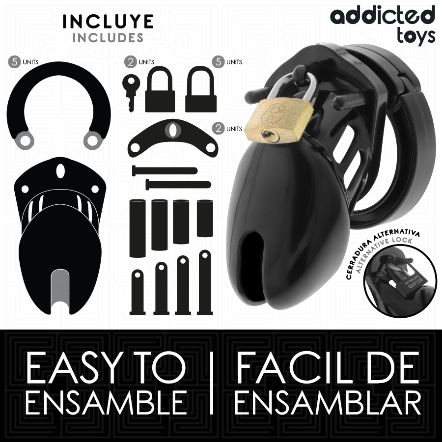 GABBIA DI CASTITÀ, CONTROLLO TOTALE, ANELLI INTERCAMBIABILI