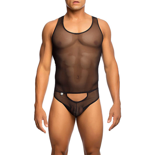MOB - BODYSHEER BODY- PERIZOMA UOMO NERO TRASPARENTE TAGLIA L/XL