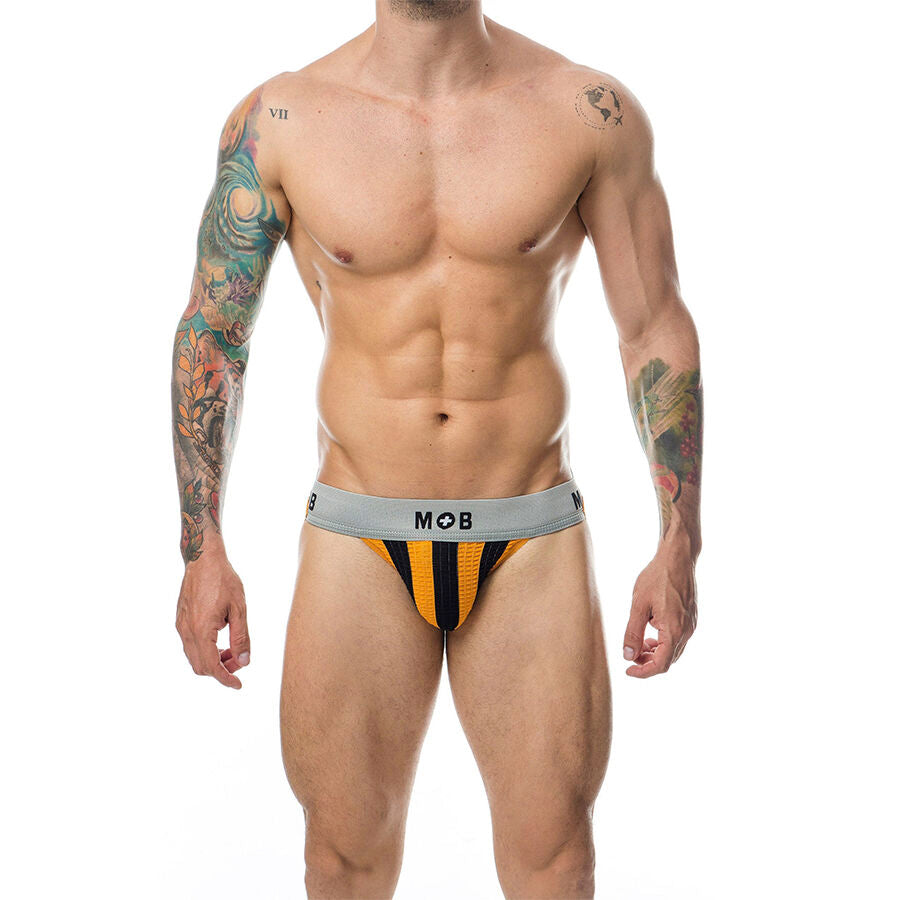 JOCKSTRAP UOMO A RIGHE, COTONE PREMIUM, SUPPORTO ERGONOMICO