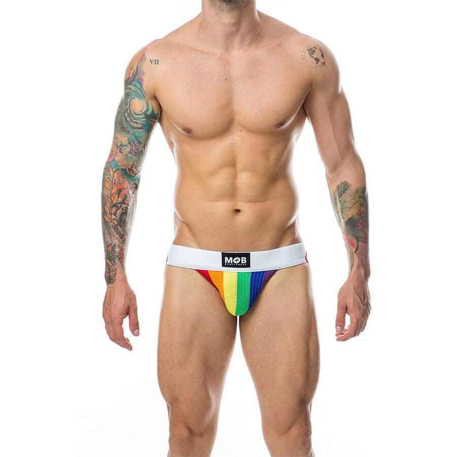 JOCKSTRAP UOMO ARCOBALENO, COTONE PREMIUM, ELASTICO RESISTENTE