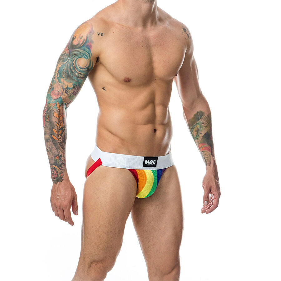 JOCKSTRAP UOMO ARCOBALENO, COTONE PREMIUM, ELASTICO RESISTENTE