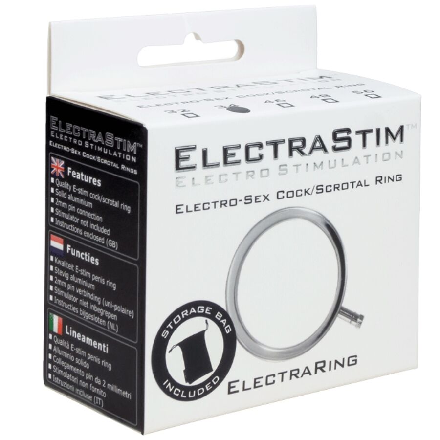 ELECTRASTIM - ELECTRARING ANELLO ELETTROMAGNETICO PER PENE IN METALLO 32 MM