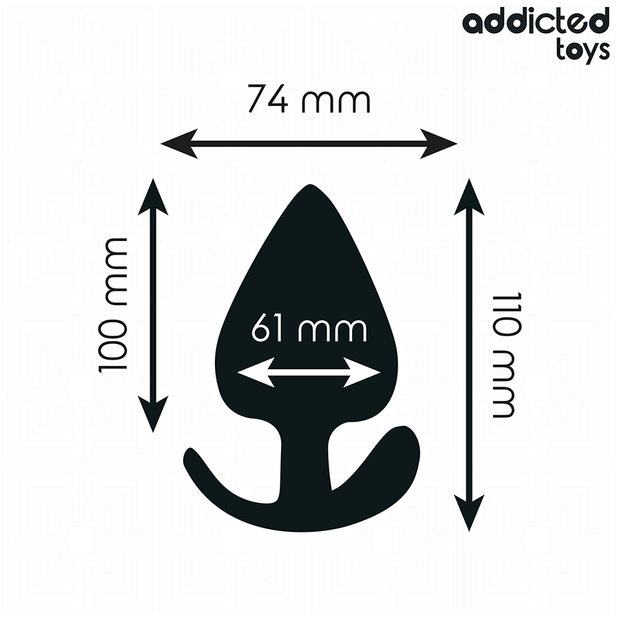 PLUG ANALE 11 CM, SILICONE MEDICALE, DESIGN ERGONOMICO