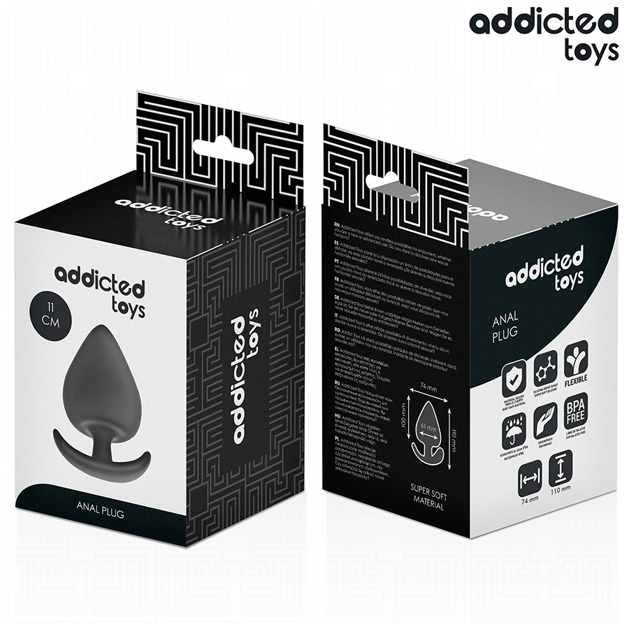 PLUG ANALE 11 CM, SILICONE MEDICALE, DESIGN ERGONOMICO