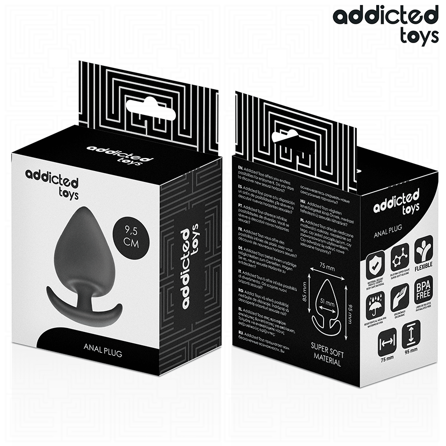PLUG ANALE 9,5 CM, SILICONE MEDICALE, STIMOLAZIONE INTENSA