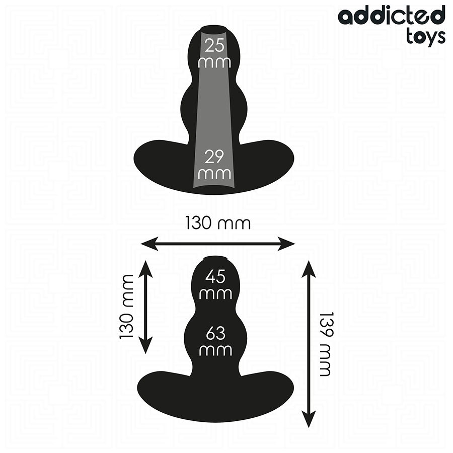 PLUG ANALE CAVO 14 CM, SILICONE MEDICALE, BASE ERGONOMICA