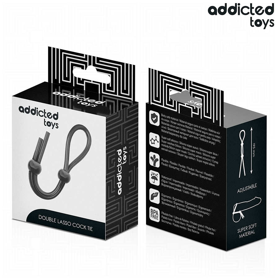 ADDICTED TOYS - ANELLO PENE A LACCIO IN SILICONE A DOPPIO ANELLO