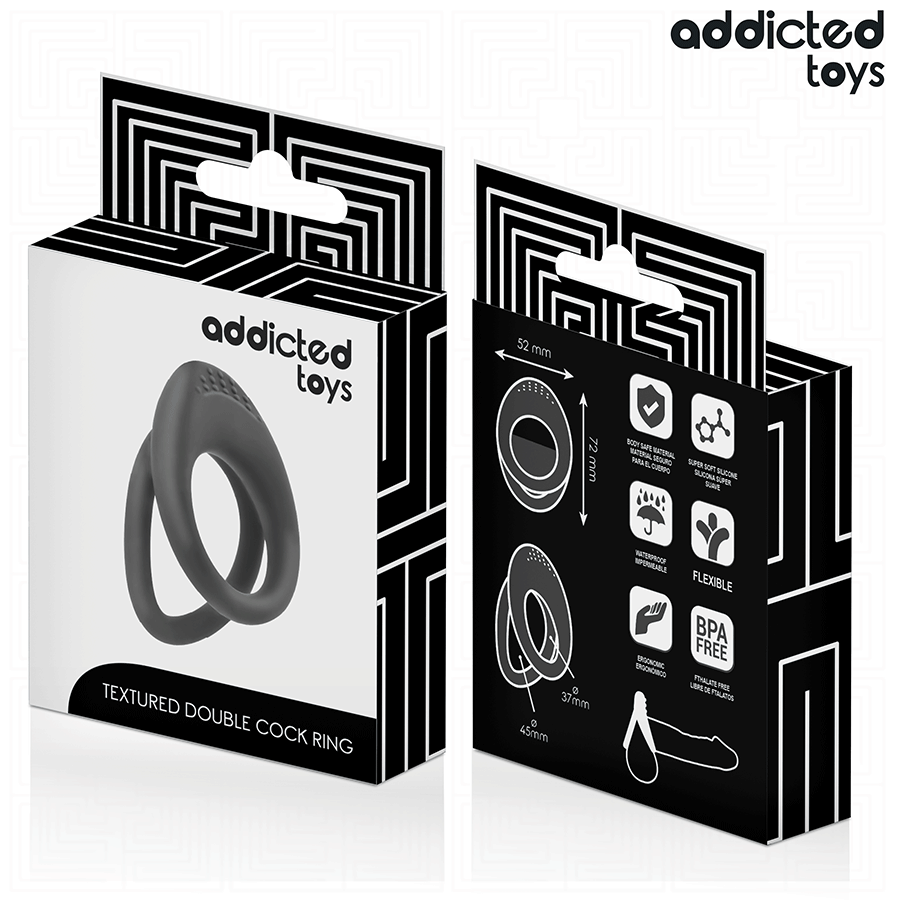 ADDICTED TOYS - ANELLO PENE A DOPPIA TEXTURE