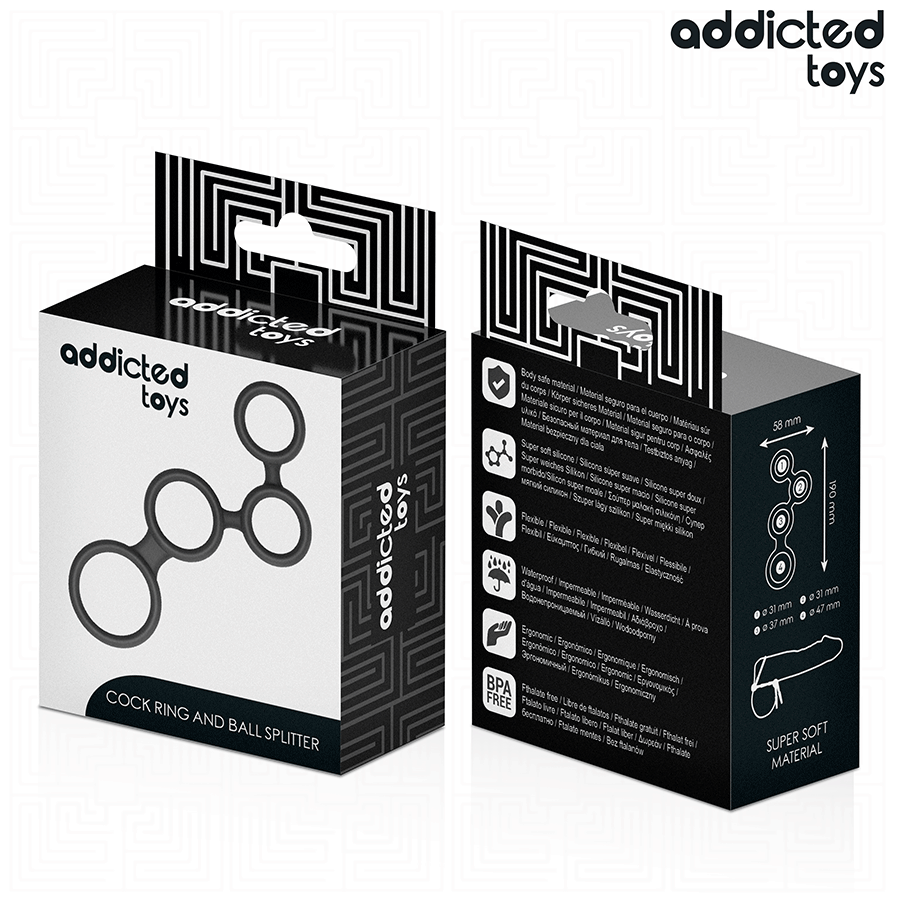 ADDICTED TOYS - ANELLO PENE CON DIVISORI PER TESTICOLI