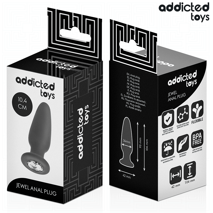 PLUG ANALE CON GIOIELLO, STIMOLAZIONE INTENSA, SILICONE MEDICALE