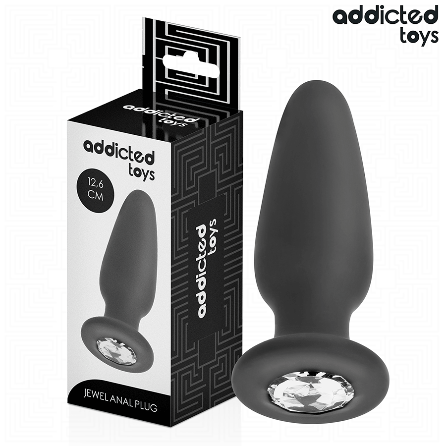 PLUG ANALE CON GIOIELLO, DESIGN CONICO, SILICONE MEDICALE