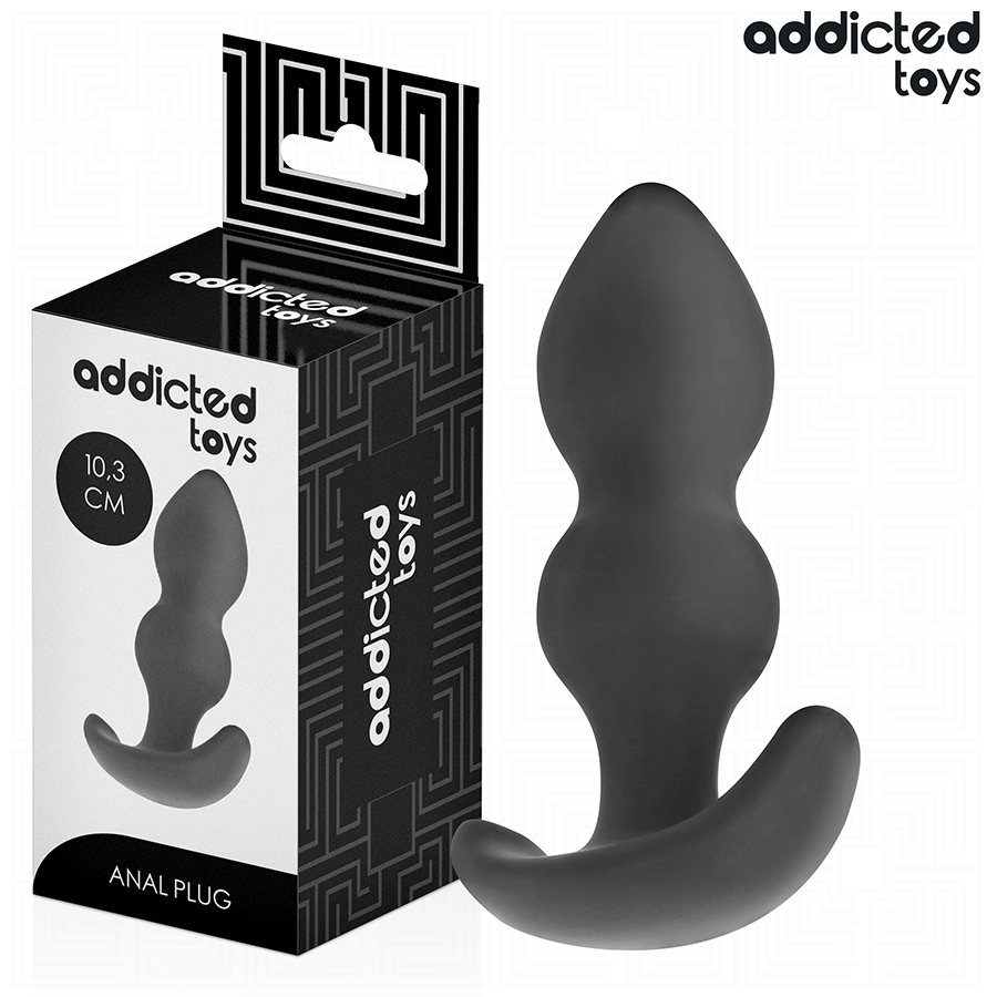 PLUG ANALE 10 CM MISURA S, SILICONE MEDICALE, DESIGN A DOPPIA SFERA