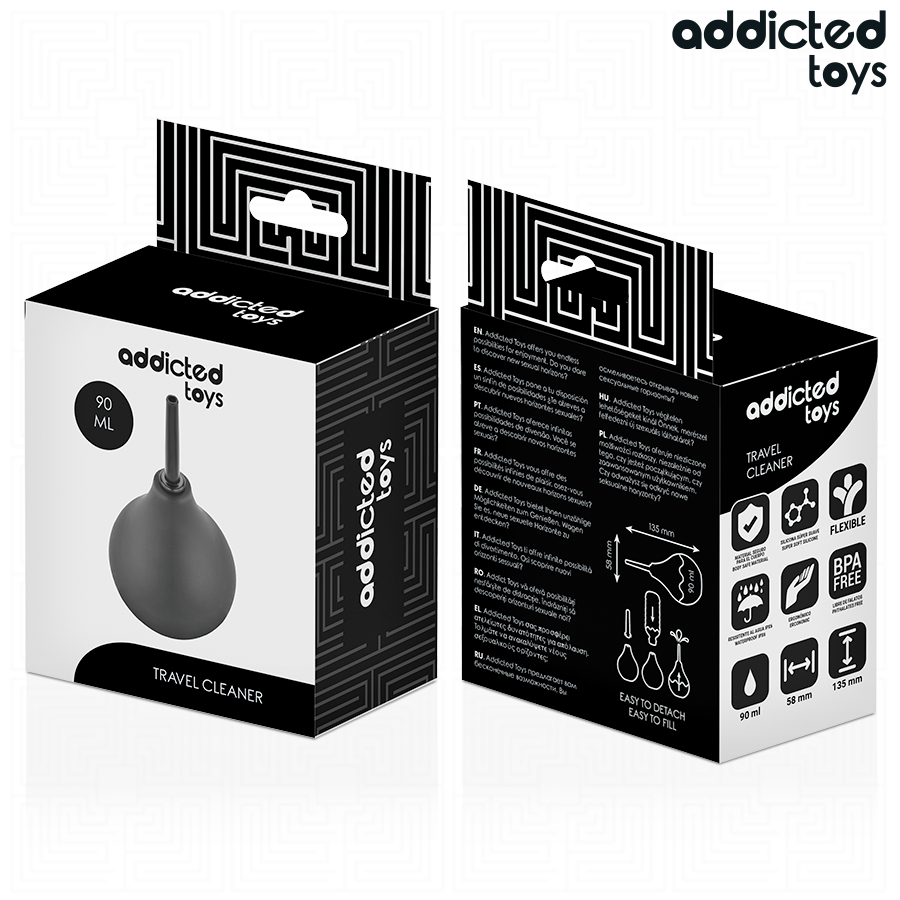 DOCCIA ANALE DA VIAGGIO SMALL, BULBO ERGONOMICO 90 ML, DESIGN COMPATTO E PORTATILE