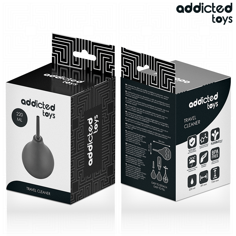 DOCCIA ANALE DA VIAGGIO LARGE, CAPACITÀ 220 ML, DESIGN ERGONOMICO E COMPATTO