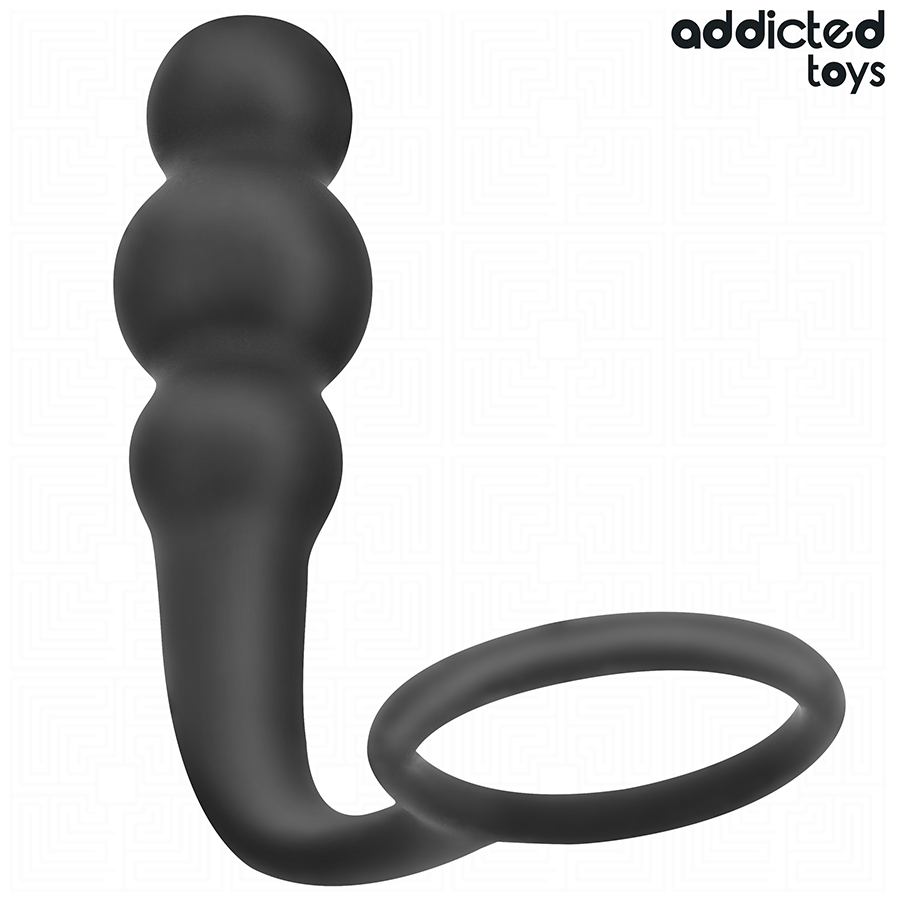 PLUG ANALE CON ANELLO PENE, SILICONE MEDICALE, STIMOLAZIONE PROGRESSIVA