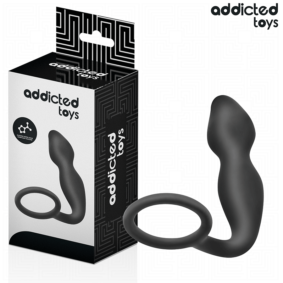 PLUG ANALE CON ANELLO PENE MODELLO 2, SILICONE MEDICALE, STIMOLAZIONE INTENSA