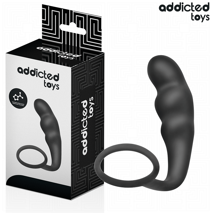 PLUG ANALE CON ANELLO PENE MODELLO 4, STIMOLAZIONE PROFONDA, SILICONE MEDICALE