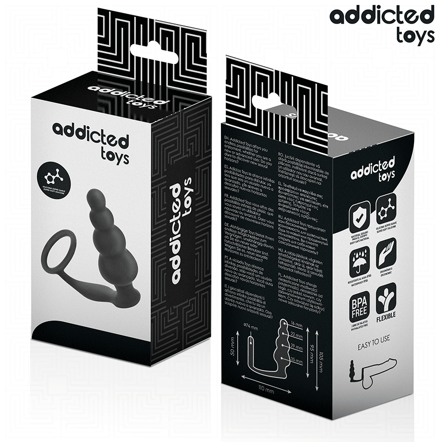 PLUG ANALE CON ANELLO PENE "MODELLO 5" - ADDICTED TOYS