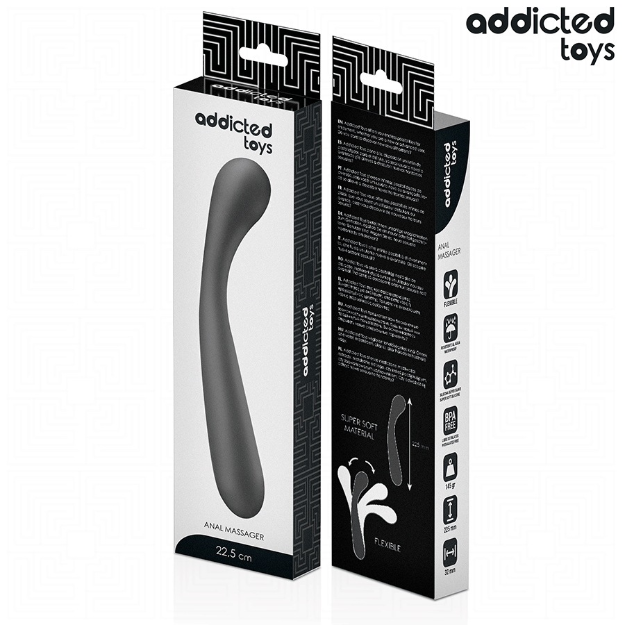 STIMOLATORE PROSTATA FLESSIBILE, SPESSORE PROGRESSIVO, SILICONE MEDICO