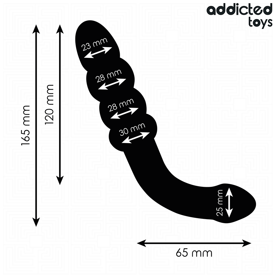 STIMOLATORE PROSTATA DOPPIA ESTREMITÀ, SILICONE MEDICO, STIMOLAZIONE PROGRESSIVA