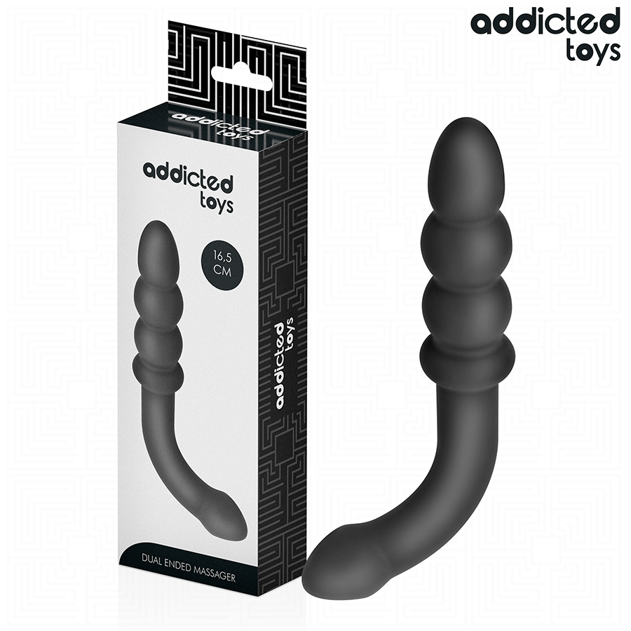 STIMOLATORE PROSTATA DOPPIA ESTREMITÀ, SILICONE MEDICO, STIMOLAZIONE PROGRESSIVA