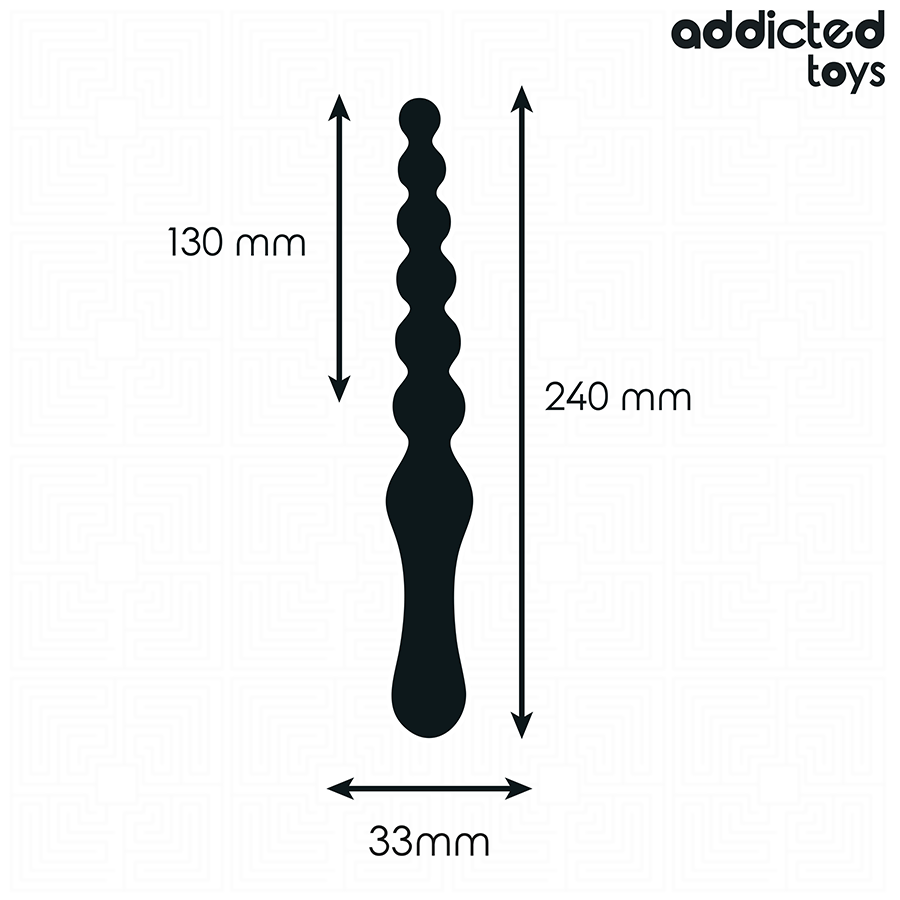 PLUG ANALE BEADED FLESSIBILE, STIMOLAZIONE PROGRESSIVA, SILICONE MEDICO