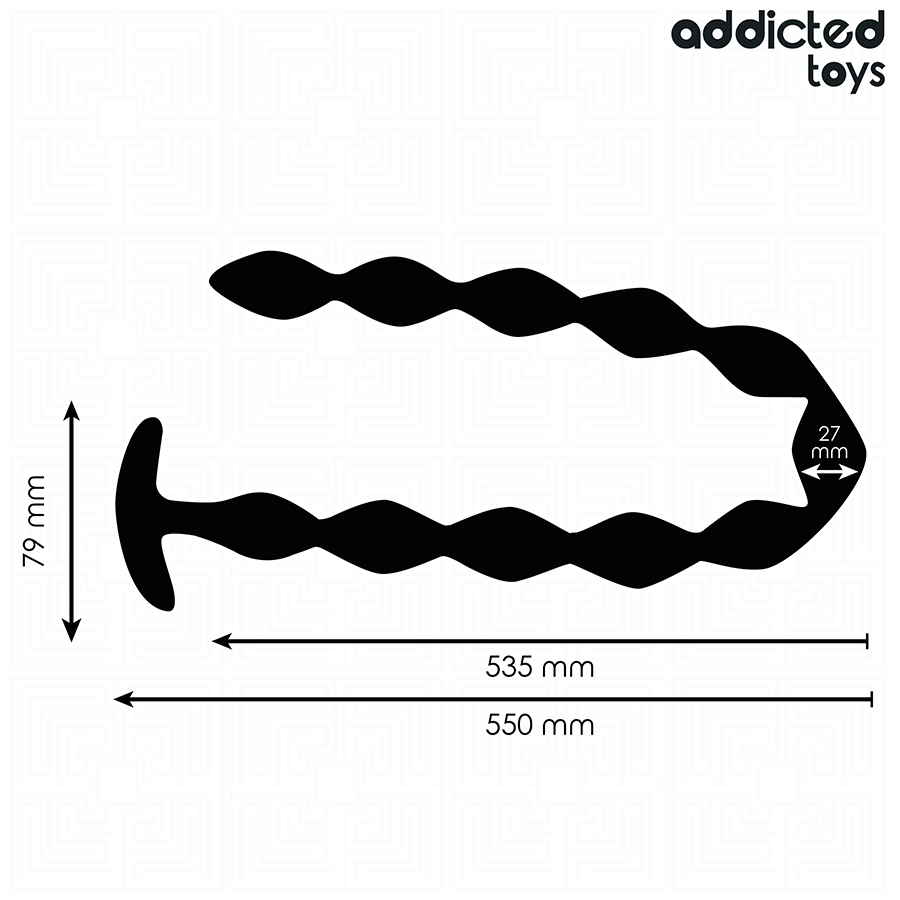 PLUG ANALE EXTRA LONG, DESIGN PROGRESSIVO, SILICONE MEDICO