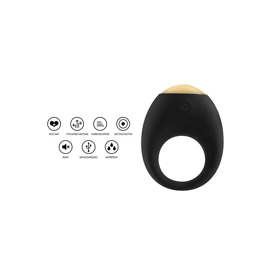 TOYJOY - ANELLO PENE VIBRANTE ECLIPSE CON LED MULTICOLOR