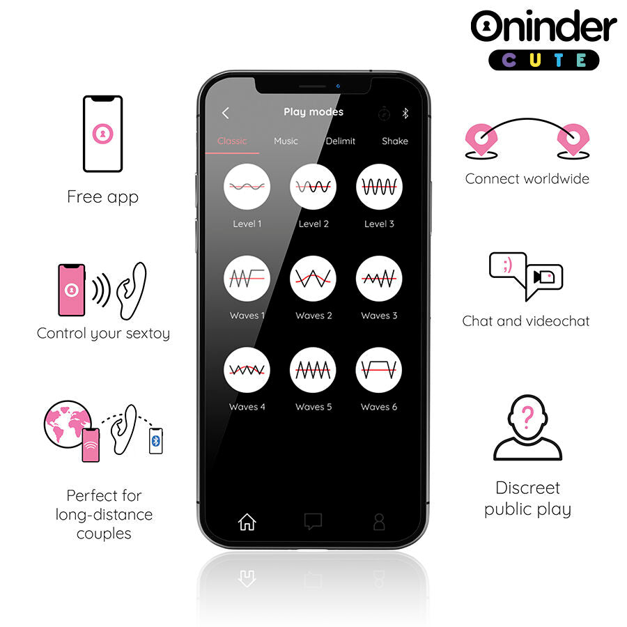 ONINDER CUTE - LOVE BUNNY VIBRATORE PUNTO G E CLITORIDE APP GRATUITA ROSA