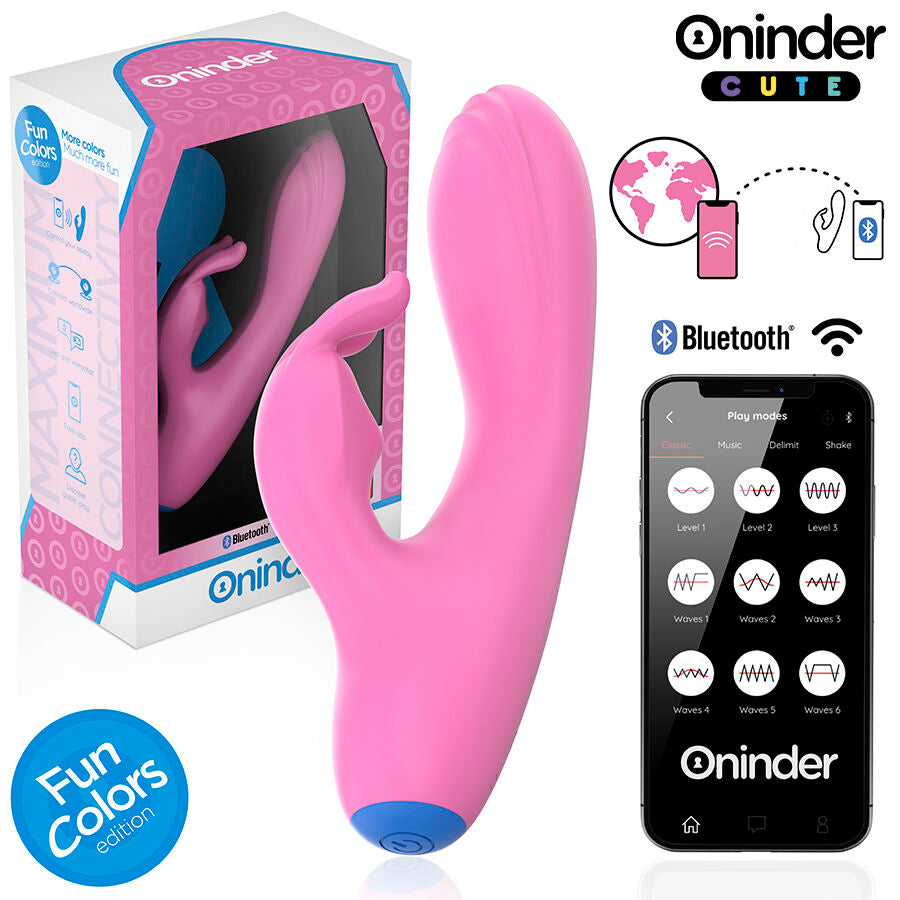 ONINDER CUTE - LOVE BUNNY VIBRATORE PUNTO G E CLITORIDE APP GRATUITA ROSA