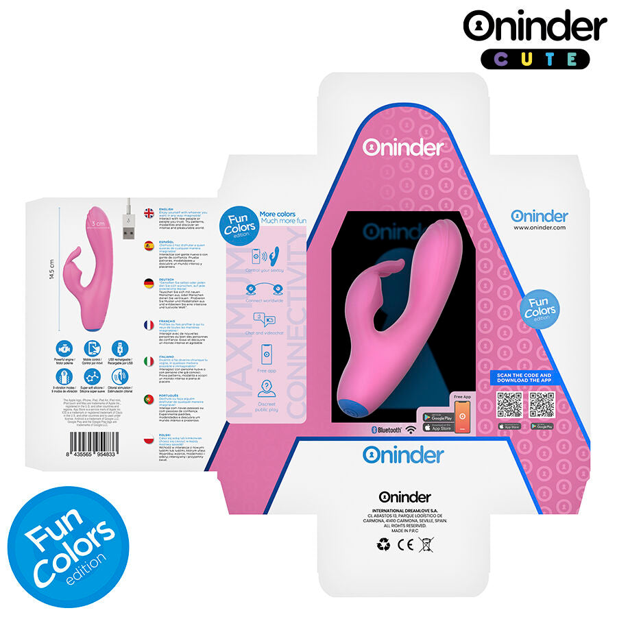 ONINDER CUTE - LOVE BUNNY VIBRATORE PUNTO G E CLITORIDE APP GRATUITA ROSA