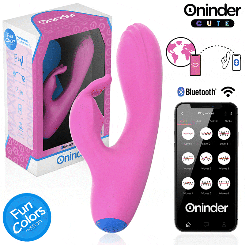 ONINDER CUTE - LOVE BUNNY VIBRATORE PUNTO G E CLITORIDE APP GRATUITA ROSA