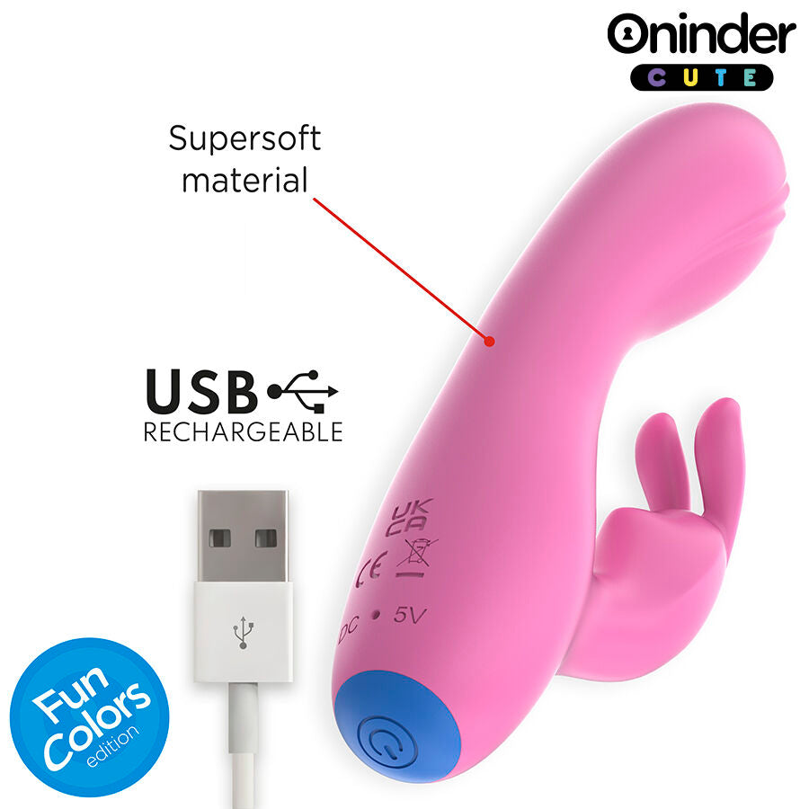 ONINDER CUTE - LOVE BUNNY VIBRATORE PUNTO G E CLITORIDE APP GRATUITA ROSA