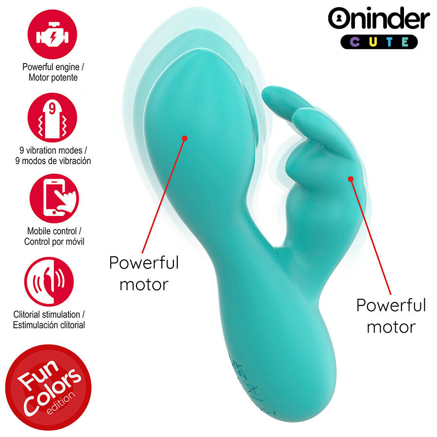 ONINDER CUTE - LOVE BUNNY VIBRATORE PUNTO G E CLITORIDE APP GRATUITA VERDE