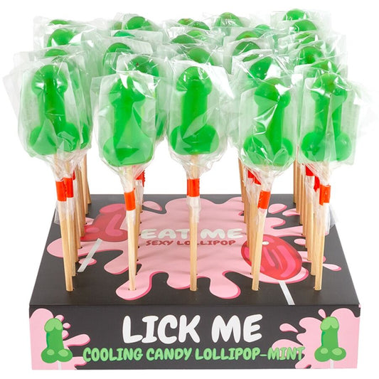 SECRETPLAY - SET DISPLAY LECCA-LECCA A FORMA DI PENE ALLA MENTA CON EFFETTO FREDDO 40 PZ