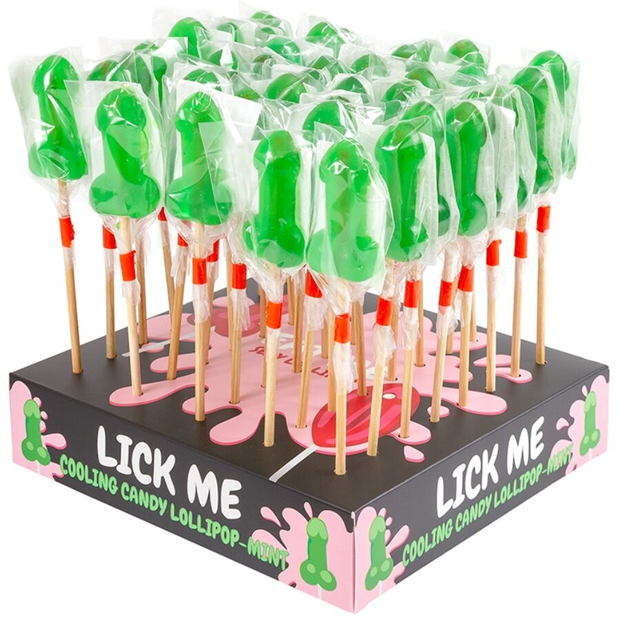 SECRETPLAY - SET DISPLAY LECCA-LECCA A FORMA DI PENE ALLA MENTA CON EFFETTO FREDDO 40 PZ