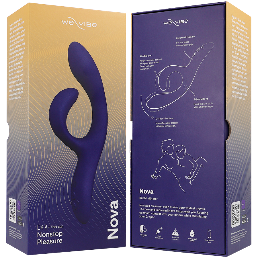 WE-VIBE -  NOVA 3 VIBRATORE RABBIT IN SILICONE CON APP BLU NOTTE