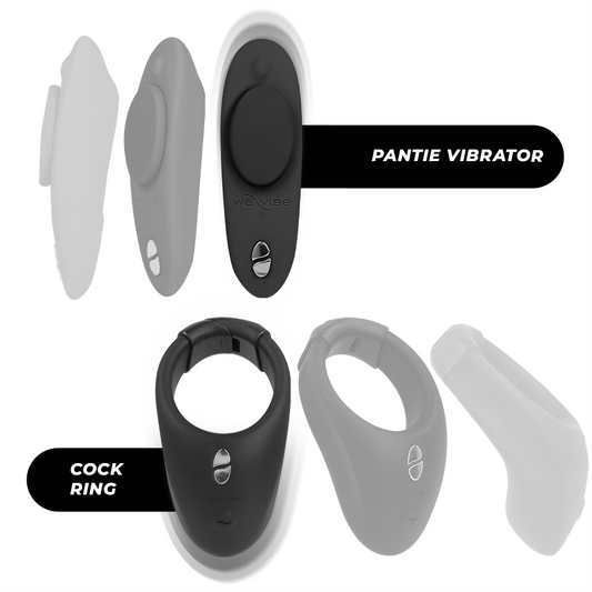 WE-VIBE - TEASE US SET BOND + MOXIE  VIBRATORE INDOSSABILE E ANELLO