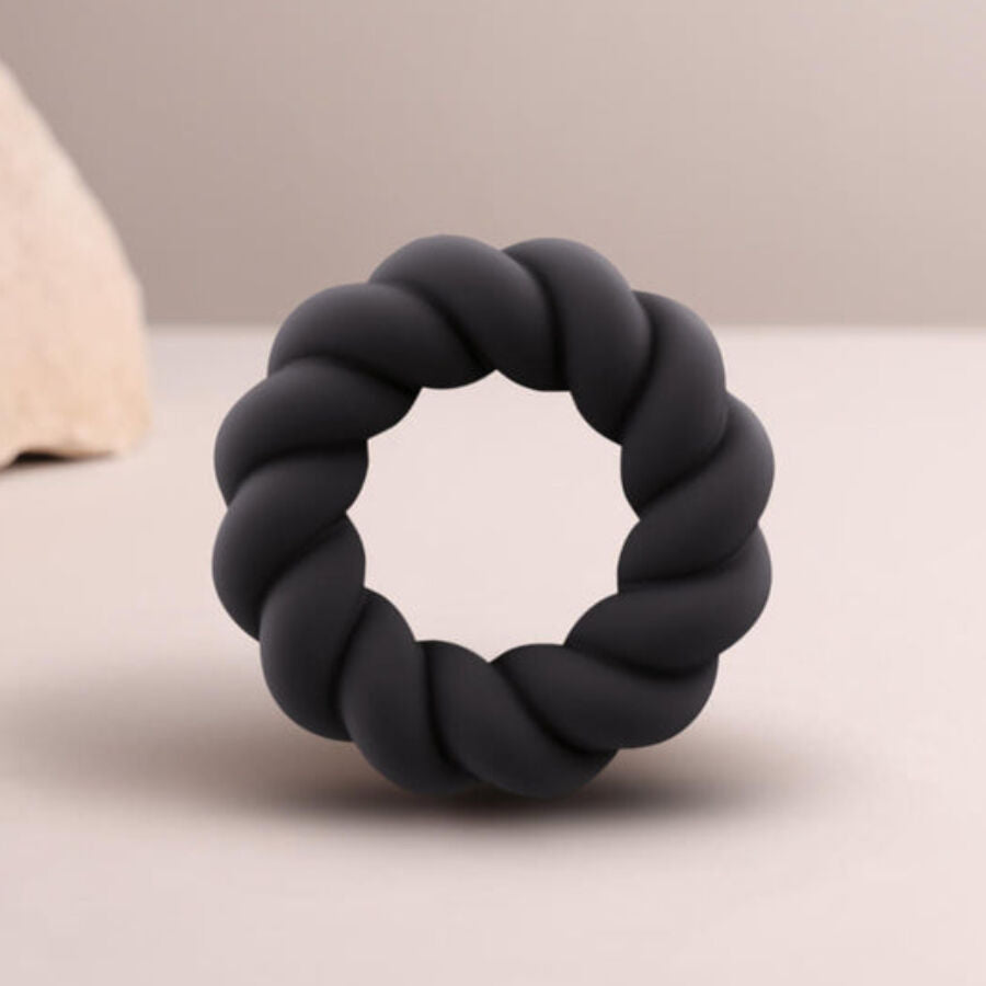 ROCKS-OFF - TWIST ANELLO MASTURBATORE IN SILICONE NERO