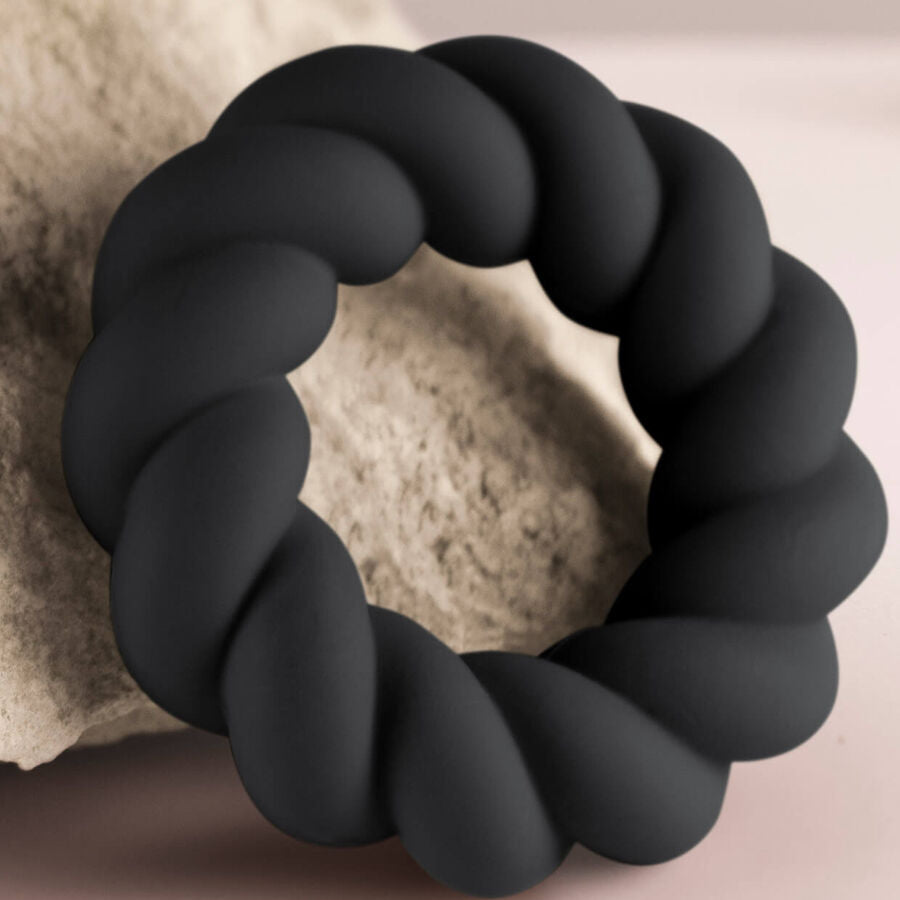 ROCKS-OFF - TWIST ANELLO MASTURBATORE IN SILICONE NERO