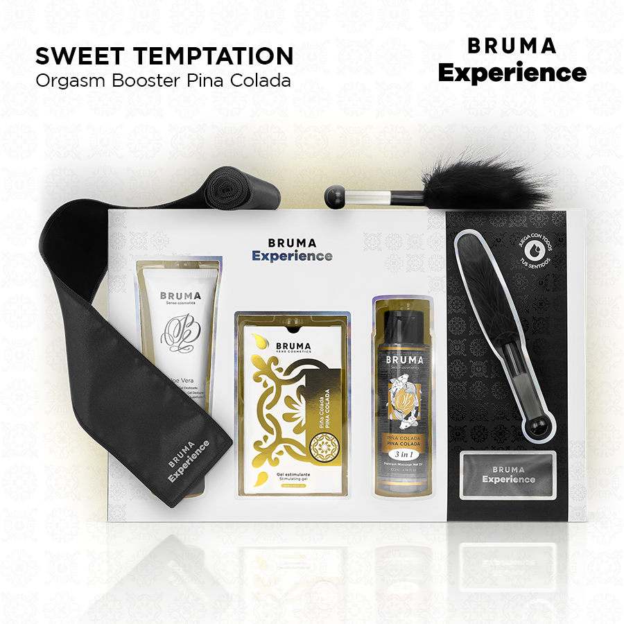 BRUMA XPERIENCE - KIT SWEET TEMPTATION ORGASM BOOSTER AROMA PINA COLADA