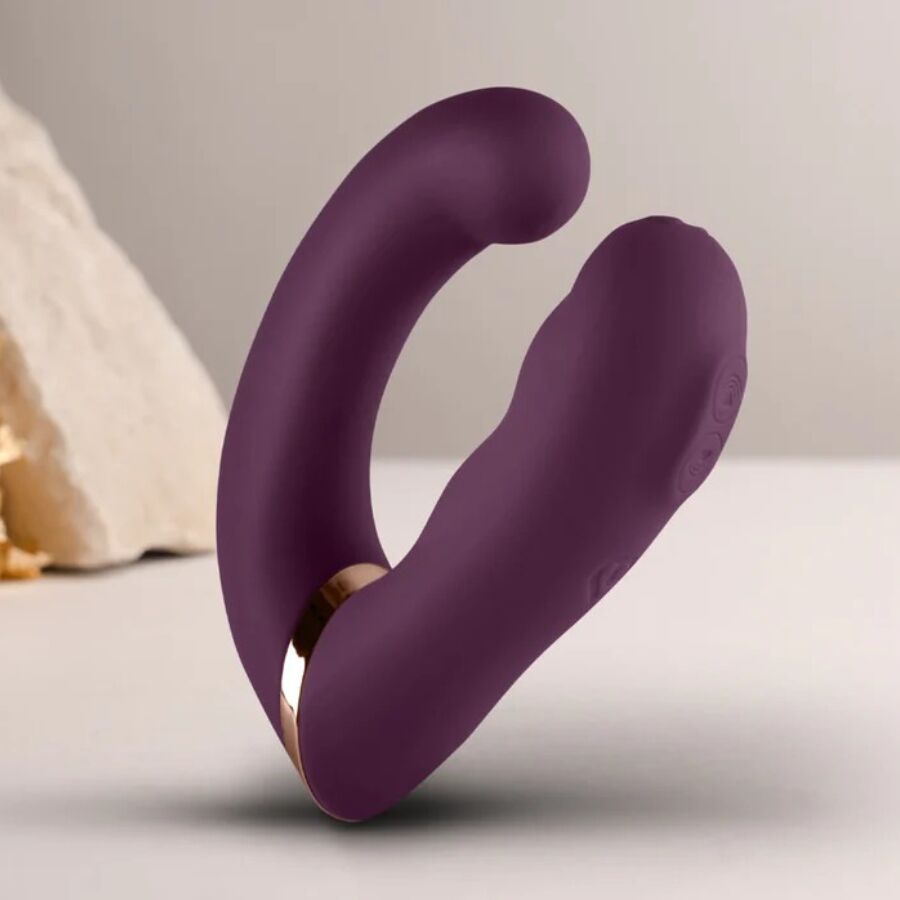 ROCKS-OFF - GEMINI DOPPIO VIBRATORE STIMOLATORE CLITORIDE E PUNTO G VIOLA