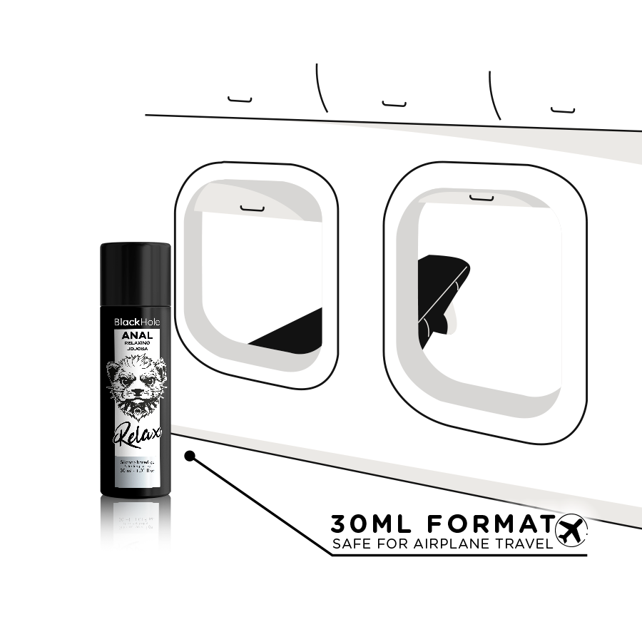 BLACK HOLE - GEL LUBRIFICANTE RILASSANTE ANALE CON JOJOBA A BASE SILICONE 30 ML