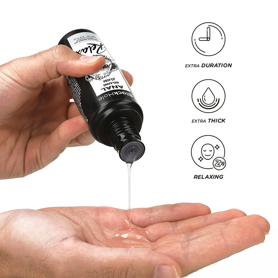 BLACK HOLE - GEL LUBRIFICANTE RILASSANTE ANALE CON JOJOBA A BASE SILICONE 100 ML