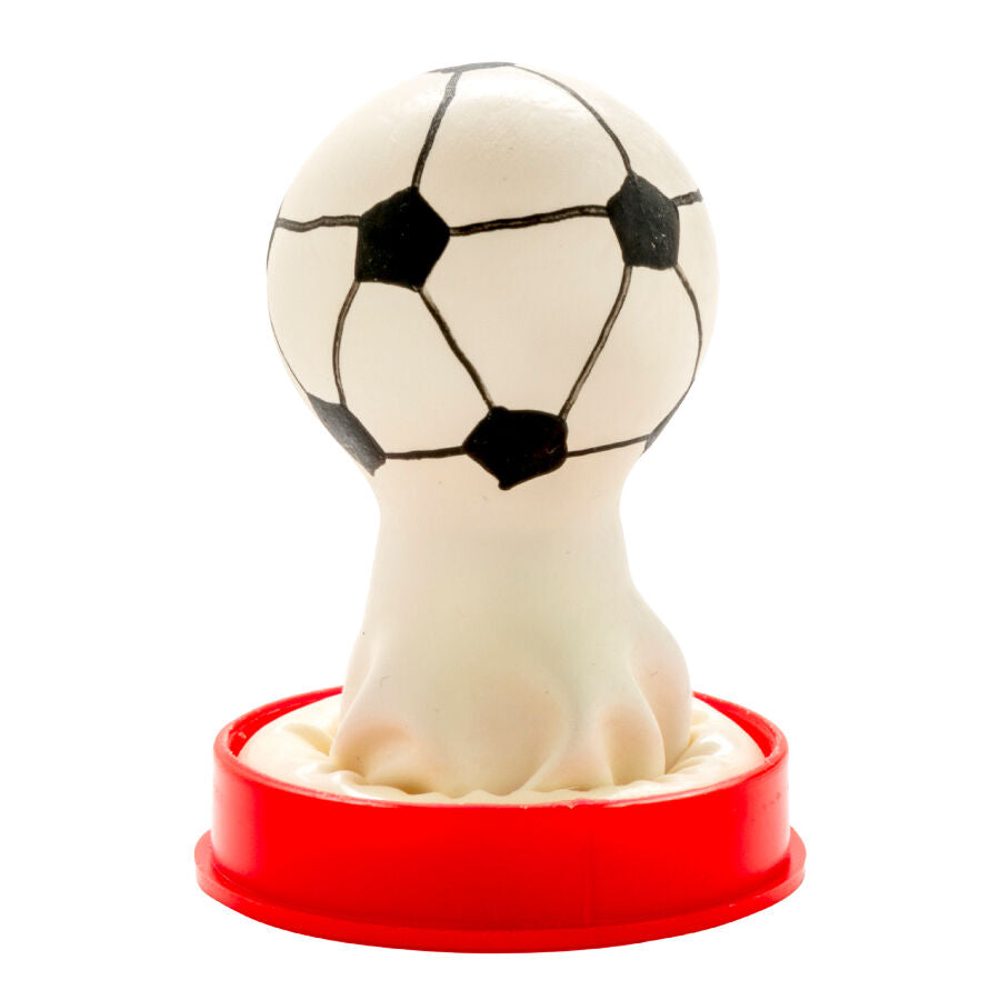 PRESERVATIVO DIPINTO A MANO, DESIGN CALCIO, ARTIGIANATO BOHÉMIEN