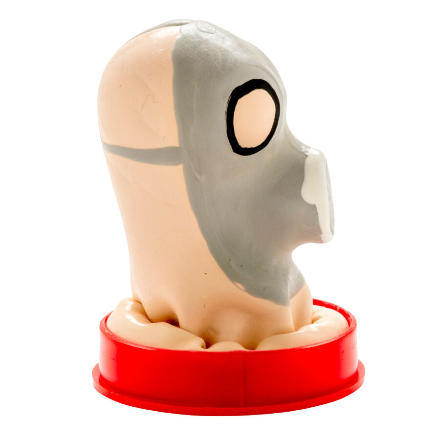 PRESERVATIVO DIPINTO A MANO, DESIGN MASCHERA ANTIGAS, STILE BOHÉMIEN