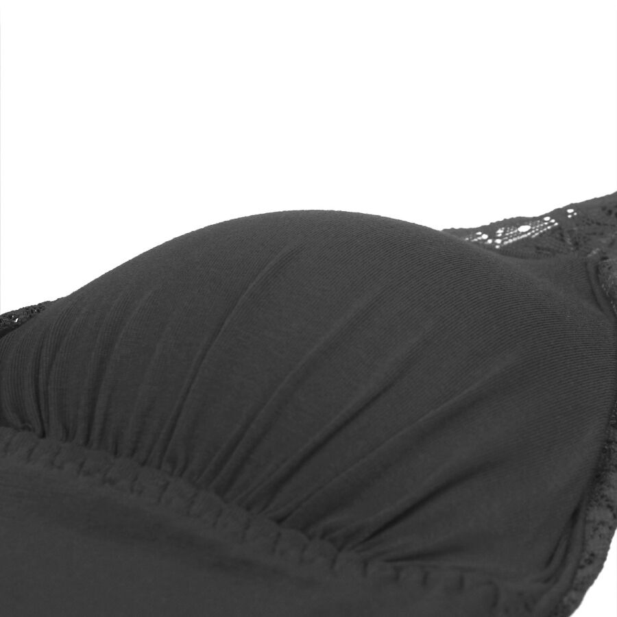 BODY PIZZO FLOREALE NERO, CINGHIE REGOLABILI, MASSIMO COMFORT (S/M)