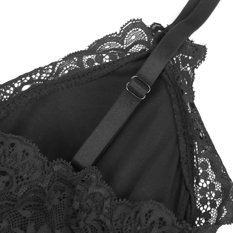 BODY IN PIZZO FLOREALE, CINGHIE REGOLABILI, MASSIMO COMFORT (L/XL)